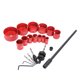 thumbnail image 4 of 21 Pcs Hole Saw Kit HSS Fast Cutting Speed Hole Cutter with Drill Bit Extension Rod Thread Converter Hex Wrench, 4 of 5