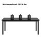 thumbnail image 4 of QinaQin Mesa de comedor industrial de 71 pulgadas para 4 a 6 personas, diseño rectangular con esquinas redondeadas, ideal para cocina o como escritorio amplio, 4 of 7