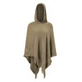 thumbnail image 6 of SAYFUT Ponchos Sweater Hooded Cape with Fringed Hem Crochet Poncho Knitting Patterns for Women, 6 of 8