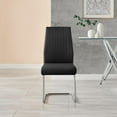 thumbnail image 5 of 2x Lorenzo Black Faux Leather Chrome Dining Chairs, 5 of 6