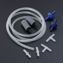SEWCHICS 2-Pack Aquarium Air Pump Accessories Clear Flexible Airline Tubing with Valves for Fresh and Tanks