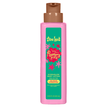 Tree Hut Raspberry Fizz Hydraglow Body Lotion Shea Butter Moisturizing Lotion 18 fl oz
