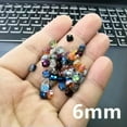 thumbnail image 5 of U8MO 50pcs 6mm 8mm Flower Crystal Glass Loose Beads lot for Jewelry Making-Metal Blue-6mm, 5 of 6