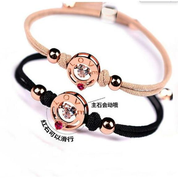 AURARMLET 1 Pair Vibrating Couple Bracelets For Him And Her Heartbeat Connection Bracelets Adjustable Woven Wristbands Anniversary Jewelry For Long Distance Relationships