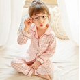 thumbnail image 1 of Conjuntos de pijamas de algodón para niños y niñas, ropa de dormir con dibujos animados, Tops de manga larga, pantalones, 2021, 1 of 2