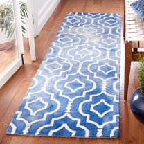 Safavieh Dip Dye Lairos Distressed Wool Runner Rug, Blue/Ivory, 2'3" x 8'