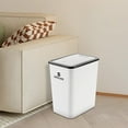 thumbnail image 5 of Kitchen Trash Can, Step-On Garbage Can with Lid, Tall Kitchen & Bathroom Trash Can, Small Office Waste Bin, White - Xuniizn, 5 of 6