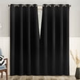 thumbnail image 6 of No. 918 Brandon 2-Piece Magnetic Closure Room Darkening  Grommet Top Curtain Panel, Black, 54.0”W x 96"L, 6 of 9