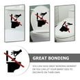 2 Sheets Warning Toilet Sticker Stickers Emblems Seat Lid Sign