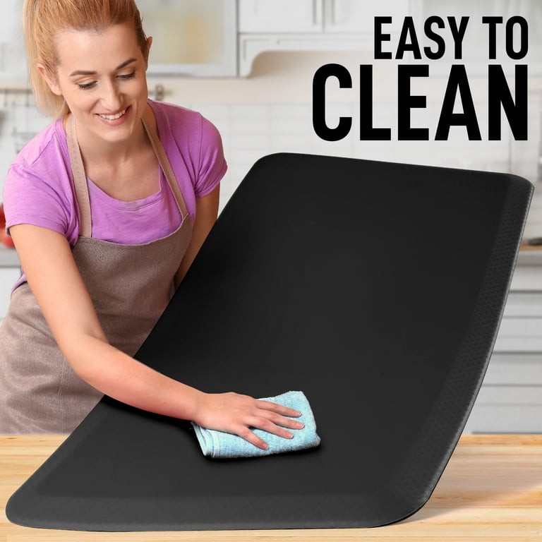 Gorilla Grip 2 Piece Cushioned Kitchen Anti Fatigue Comfort Mat, Comfortable Padded Rug, Stain Resistant Supportive Durable Cush