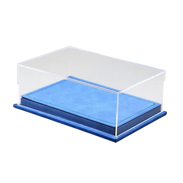 Yinanstore Acrylic Model Car Display Case Display Box 1/64 Countertop Multipurpose Showcase Storage Box for Model Vehicles Toy Cars Arts Blue