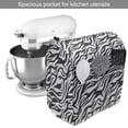 thumbnail image 2 of Safari Stand Mixer Cover, Continuing Wavy Stripes in Greyscale Monochrome Design Jungle Inspirations, Kitchen Appliance Organizer Bag Cover with Pockets, 5 Quarts, Dark Grey and White, by Ambesonne, 2 of 4