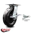 thumbnail image 2 of 8 Inch Phenolic Caster with Roller Bearing and Brake/Swivel Lock Service Caster, 2 of 2