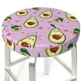 thumbnail image 3 of Bingfone12 Inch Padded Round Bar Stool Cover Cushion With Elastic Fabric Round Chair Seat - Different Avocados, 3 of 7