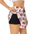 thumbnail image 2 of Disketp Strawberry Print Women's Shorts Workout Shorts for Athletic Gym Running Shorts with Phone Pockets Large, 2 of 8