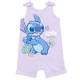 thumbnail image 2 of Disney Lilo & Stitch Toddler Girls' Sleeveless Romper Pajama and Headband Set Lavender Stitch, 2 of 4