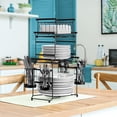 thumbnail image 4 of Sorbus Buffet Caddy - Juego apilable de 7 piezas que incluye plato, servilleta y soporte para cubiertos, organizador de mesa desmontable de 3 niveles, ideal para cocina, comedor, fiestas de entretenim, 4 of 5