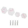 thumbnail image 3 of 4 piezas de ganchos de pared con patrón de mármol con forma hexagonal, ganchos decorativos modernos para puerta de dormitorio y hogar, 3 of 10