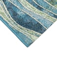 thumbnail image 2 of ESENCIA Indoor/Outdoor Power Loomed Latex Back Non Slip Mat - Contemporary Stripe Casual Ocean Colorful (Wave Ocean) (2'5" x 3'11"), 2 of 5