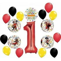 Incredibles 1st Birthday Party Supplies Superhero Orbz Balloon Bouquet Decorations