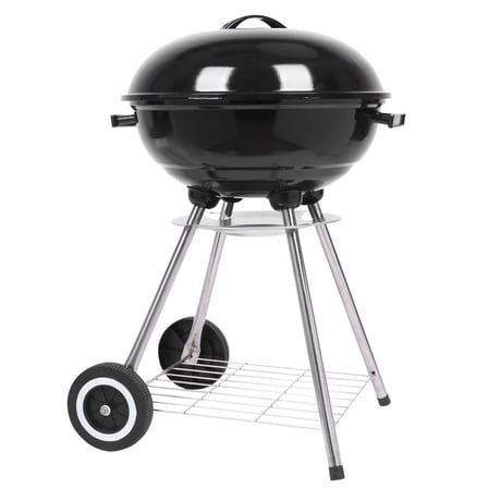 LINJH 18" Round Kettle Charcoal BBQ - 18 Inch Barbecue Grill With Black Lid New