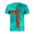 thumbnail image 5 of JINMGG Mens Tops under $5,Men's Unisex Daily T Shirt 3D Print Graphic Prints Cross Print Short Sleeve Tops Casual Blouse,Green XXXXXXL, 5 of 9
