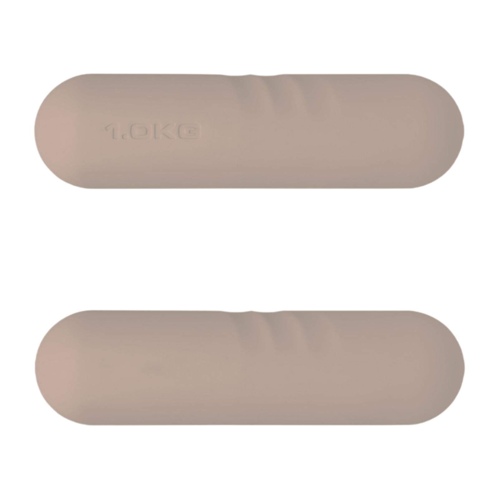 GARENDE 2-Piece Dumbbell Weight Bar Set for Kids And Adults, Non-Slip Silicone Cast Iron Lifting Hand Weights, Dumbbell Set for Running, Pilates, And Gray Brown