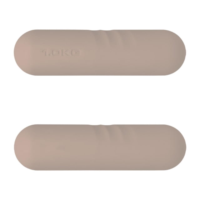 Juego de 2 Mancuernas de Mano con Barra de Pesas, Entrenamiento de Fuerza, 1 Kg, Levantamiento de Pesas, Pesas de Mano para Correr, Pilates Y Barra. Gris marrón