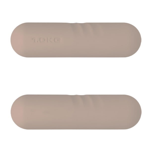 Juego de 2 Mancuernas de Mano con Barra de Pesas, Entrenamiento de Fuerza, 1 Kg, Levantamiento de Pesas, Pesas de Mano para Correr, Pilates Y Barra. Gris marrón