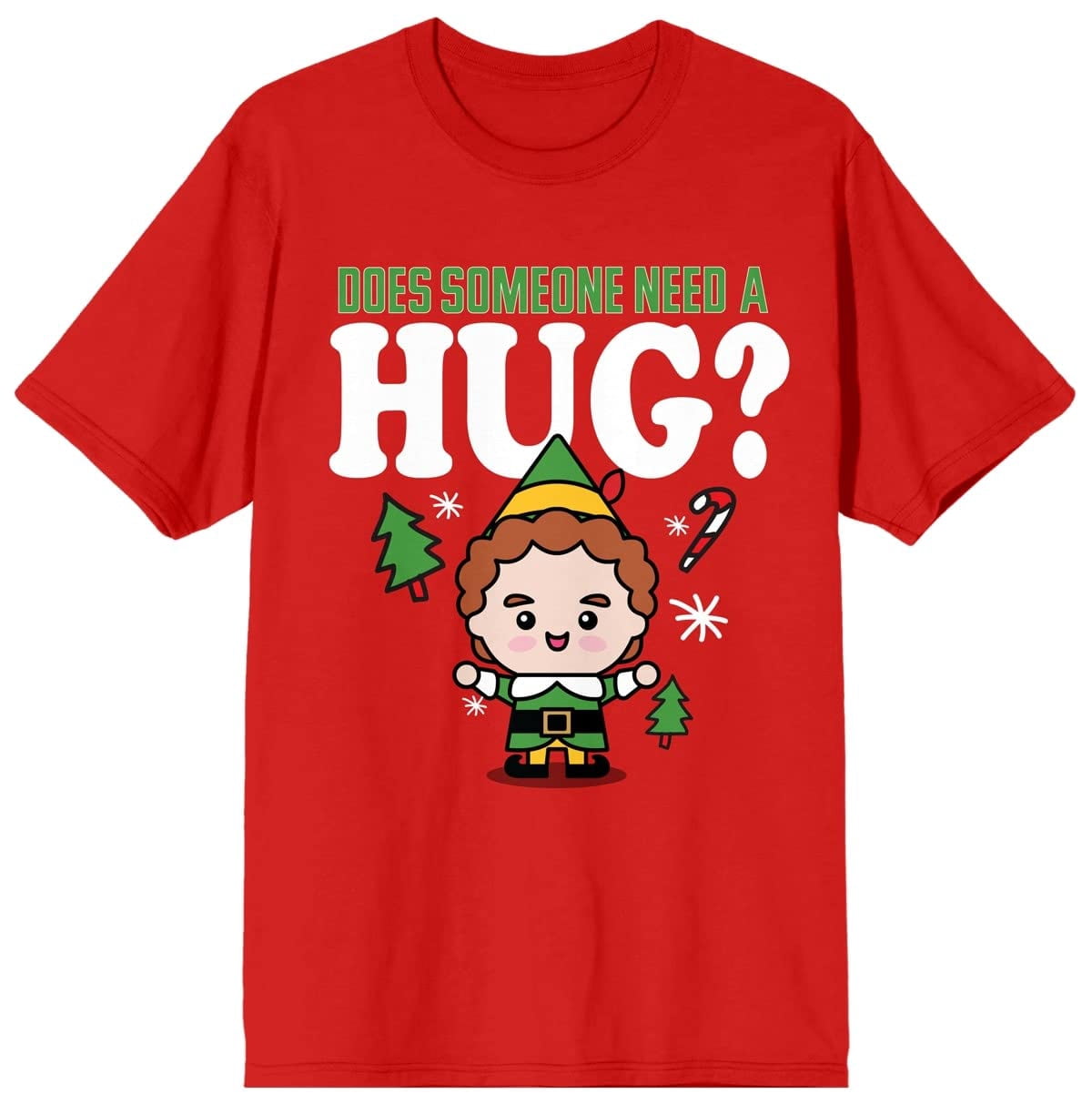 Elf Need A Hug Women's Red T-shirt
-Medium