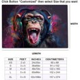 thumbnail image 2 of Monkey Rug & Home Decor-Cool Gorilla Black Area Rugs-Animal Monkey Rug Carpet Durable & Non-Slip Modern Rugs for Living Room Bedroom Man Cave Decorative-V69MP, 2 of 7