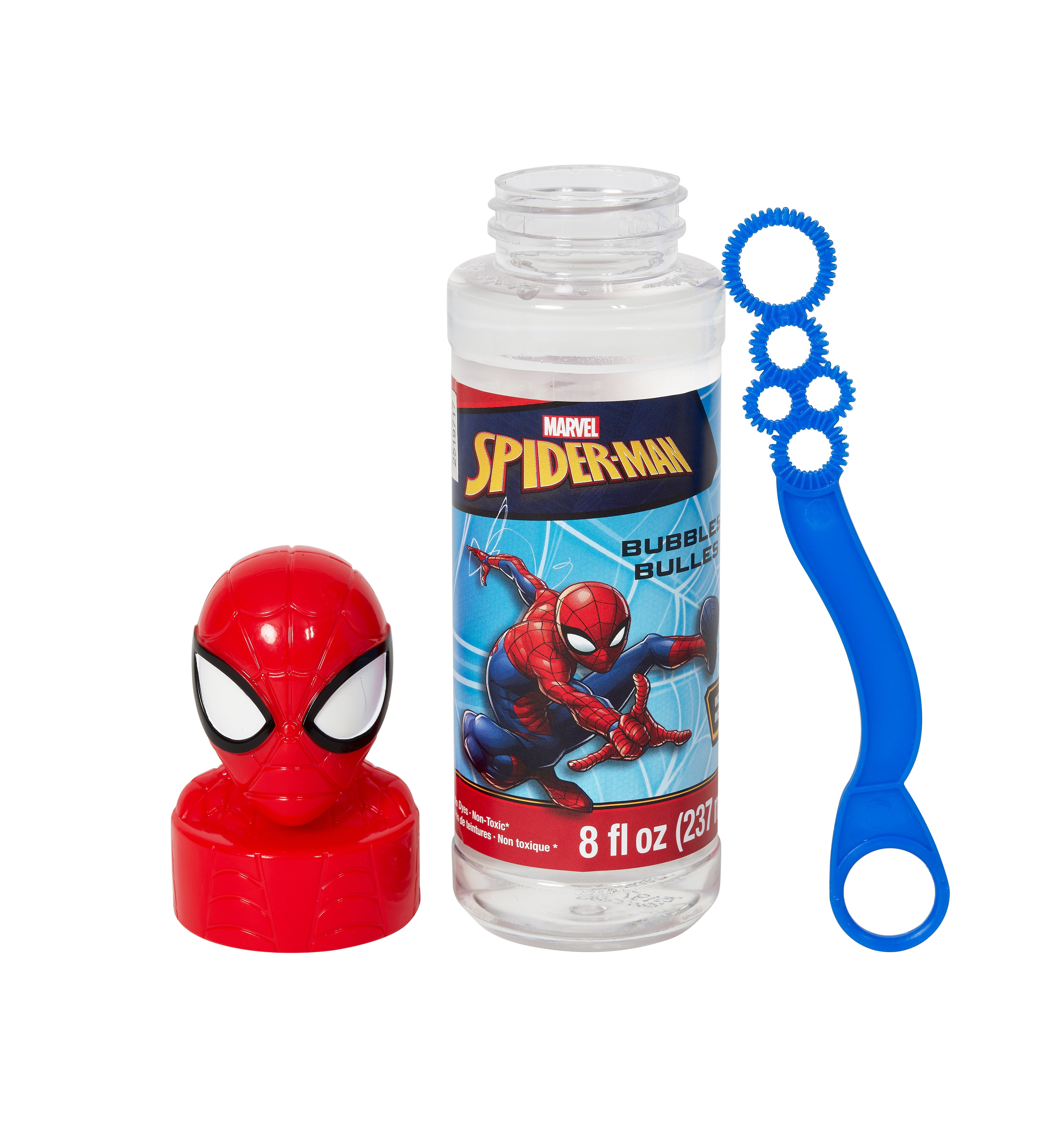 Little Kids Inc Spiderman 8 fl oz Bubble Solution with Sculpted Character Topper