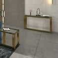thumbnail image 2 of Contemporary Metal and Glass Console Table Gold, 2 of 5