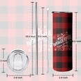 thumbnail image 5 of Christmas Tumbler 20 oz Travel Christmas Coffee Mug Buffalo Plaid Mug Stainless Steel Insulated Skinny Tumblers with Lid and Straw Christmas Gifts for Women, 5 of 6