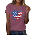 thumbnail image 2 of Women 4th of July Patriotic Shirt American Flag Independence Day Tee Summer Shirt, 2 of 6