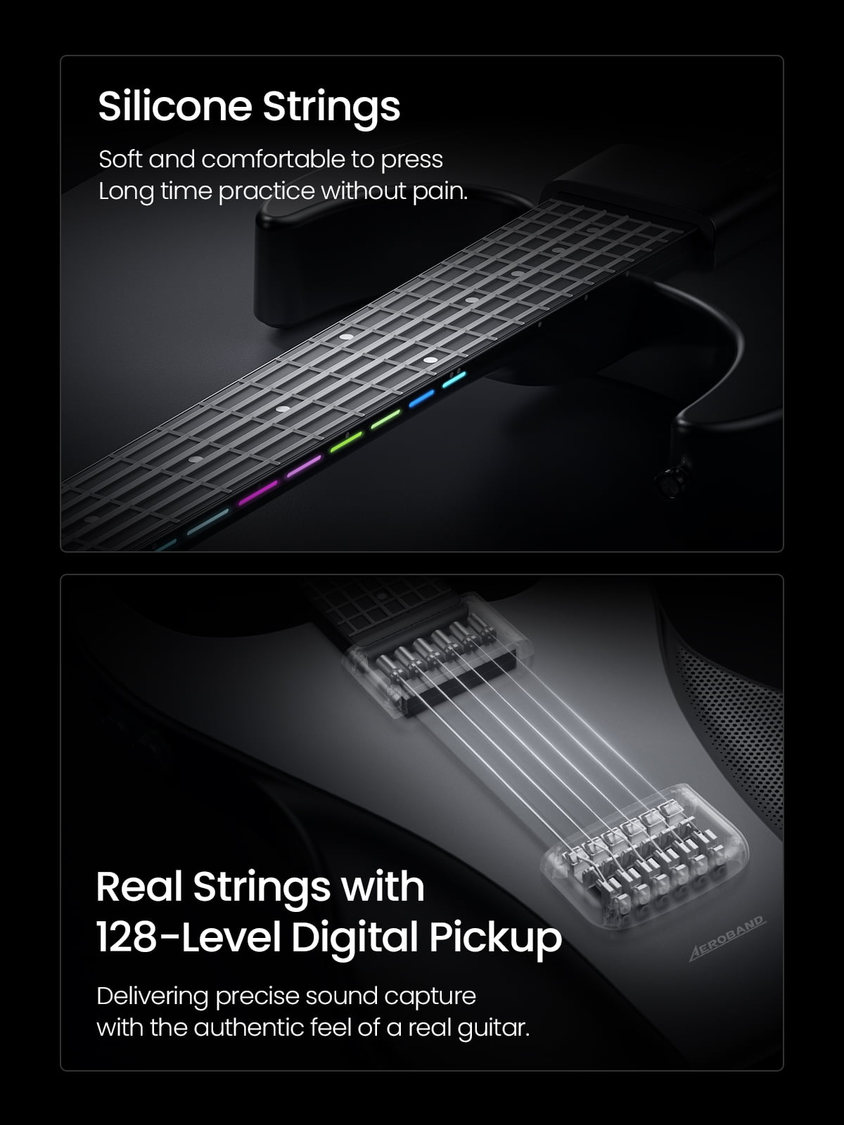 ギター Aeroband guitar AeroBand Guitar-Smart Digital MIDI Guitar, 6 Strings, Full size