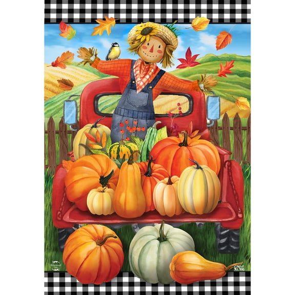 Briarwood Lane Fall Garden Flag 12x18 For Outdoor Pumpkin Pickup Scarecrow For Fall Garden Flag Flags For Outside
