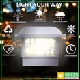 thumbnail image 4 of GreenLighting Cubism Fence Solar Lights - Outdoor Solar Post Lights - 4x4 Post Caps and Solar Deck Post Lights - LED Solar Post Cap Lights for 4x4 5x5 Posts (White, 4 Pack), 4 of 6
