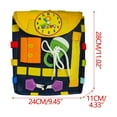thumbnail image 2 of Best Bargains Educational Busy Board Backpack for Toddlers 1-3 Years - Multi-Activity Learning Toy with Zippers, Buttons, Buckles & Storage - Sensory Development & Fine Motor Skills Training Backpack, 2 of 6