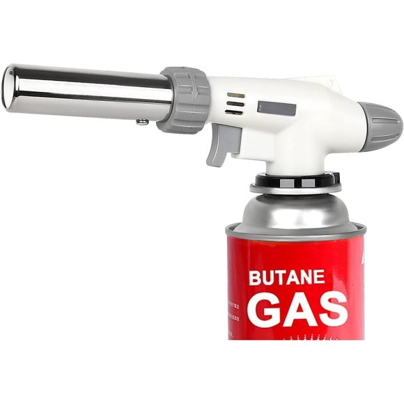 HESIGND Kitchen Culinary Torch, Professional Butane Torch Kitchen Blow Lighter Adjustable Flame with Reverse Use for Creme Brulee, Searing, Baking, BBQ (Butane Gas Not Included)