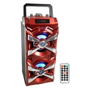 NYC Acoustics X-Tower Bluetooth Karaoke Machine System with LED's+(2) Wireless Mics