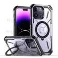 thumbnail image 1 of Magnetic MagSafe Case for iPhone 16 Pro Max 15 Plus 14 Pro 13 12 Heavy Duty Shock Absorption Body Protective Rotatable Kickstan Purple iPhone 16 Pro Max, 1 of 6