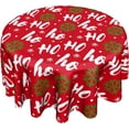 thumbnail image 1 of Nappe de Noël, Ronde 60 Pouces Nappe de Banquet Lavable Flocon de Neige Rouge Hiver Joyeux Noël Housse de Table Décorative pour Réunion Familiale des Fêtes Pique-Nique Salle à Manger, 1 of 7