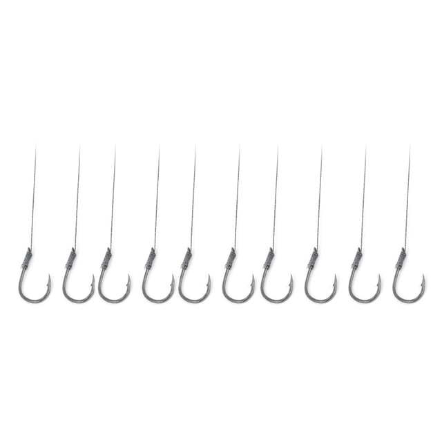 10pcs 12# Metal Eyeless Sharp Barb Fish Tackle Fishing Hook Gray