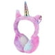 thumbnail image 2 of 1 orejera de peluche con diseño de unicornio de dibujos animados, cálida y protectora para los oídos., 2 of 5