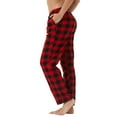thumbnail image 3 of LANBAOSI Womens Pajama Pants Soft Fleece Plaid PJ Bottoms For Women with Pockets Loungewear Size M, 3 of 8