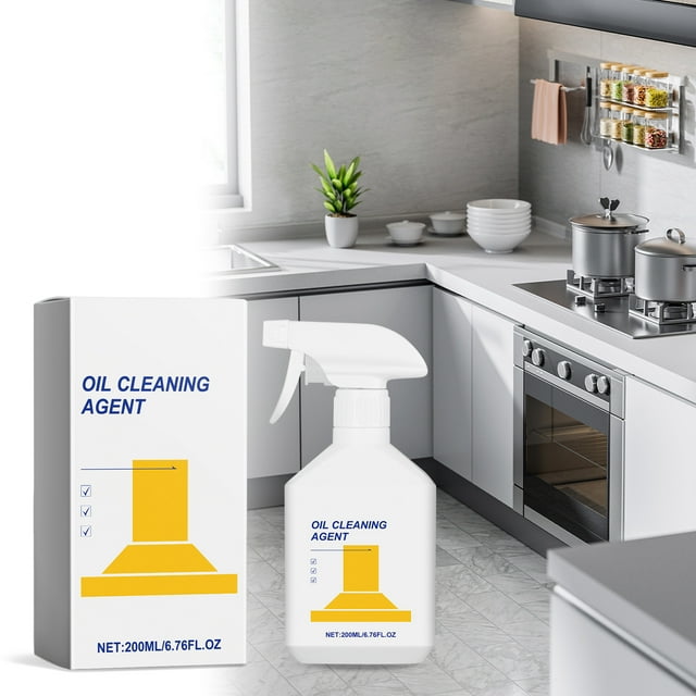Limpiador de aceite pesado para cocina, removedor de aceite para encimeras y hornos, 200 ml