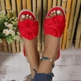 thumbnail image 6 of Busydd Womens Slides Comfortable Thick Sole Beach Sandals for Woman Casual Open Toe Decorative Bow Summer Slippers 38, 6 of 9