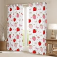 thumbnail image 2 of Homewish Red Pink Strawberry Blackout Curtains Set of 2 (52x84 Each) for Girls, Kawaii Cartoon Bowknot Window Curtains, Love Heart Bowknot Curtains and Drapes, Curtains and Drapes Decor, 2 of 6