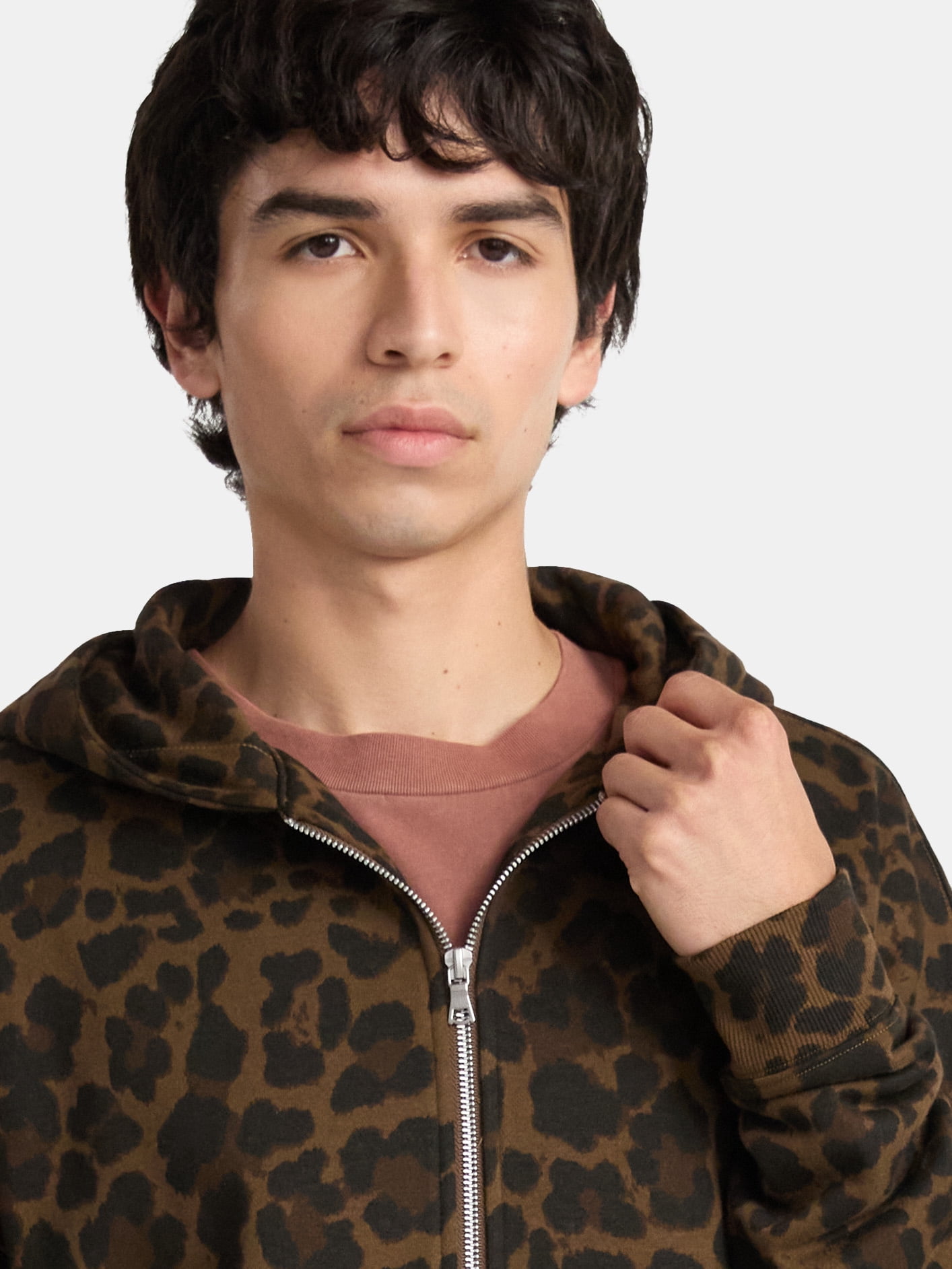 No Boundaries Zip Hoodie with Long Sleeves, Men's & Big Men's